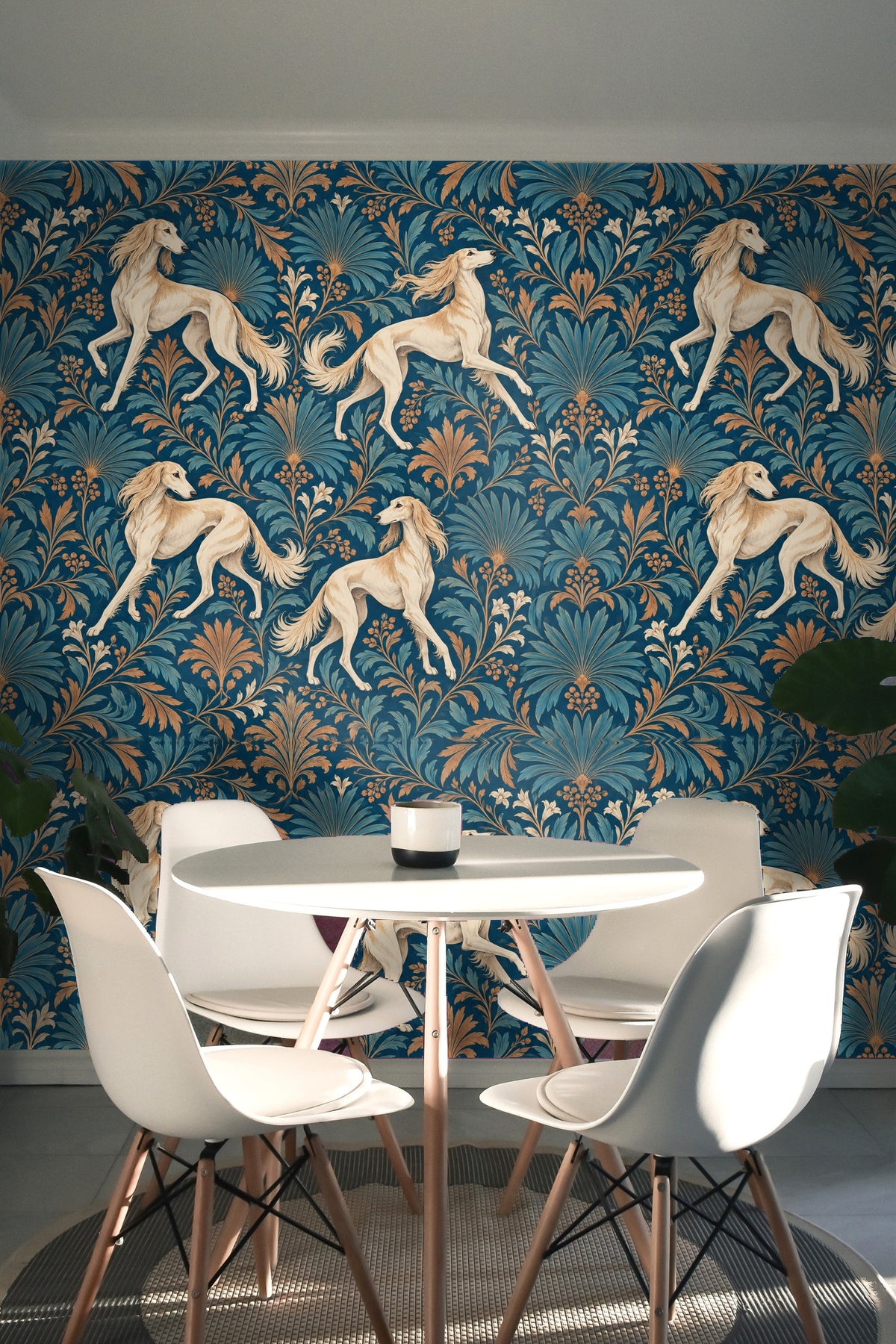Smooth textured wallpaper surface showcasing hand-painted quality