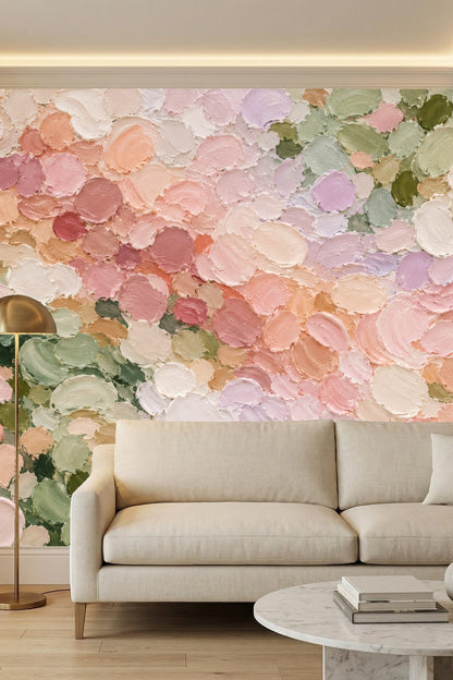 Abstract floral composition wallpaper art close-up