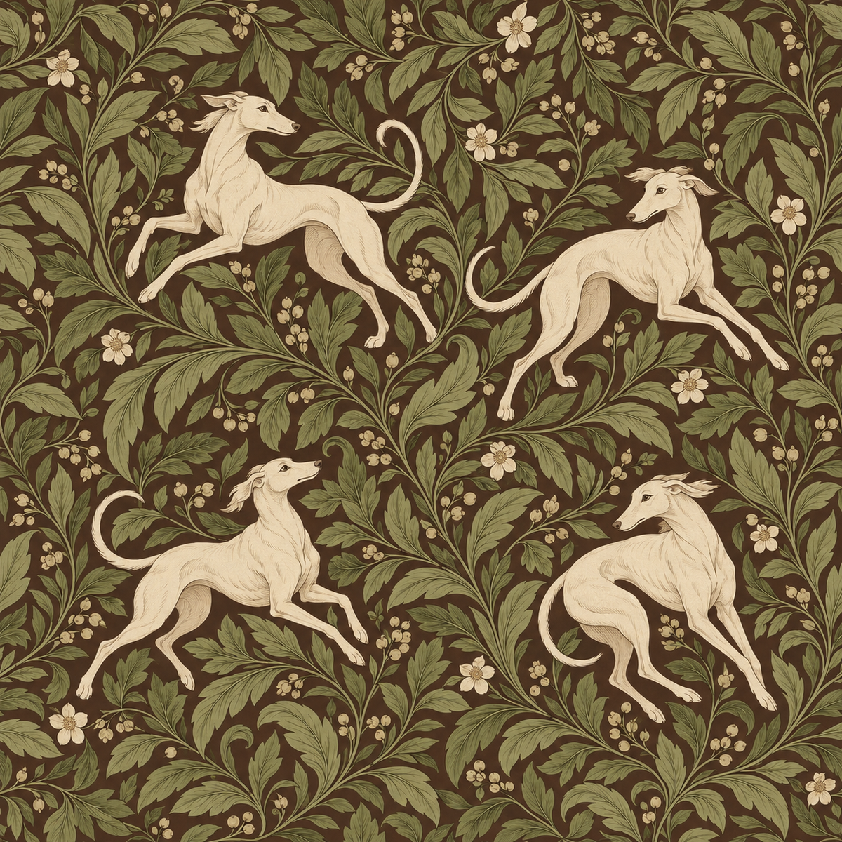 View of wallpaper pattern rhythm and flow around room architectural elements