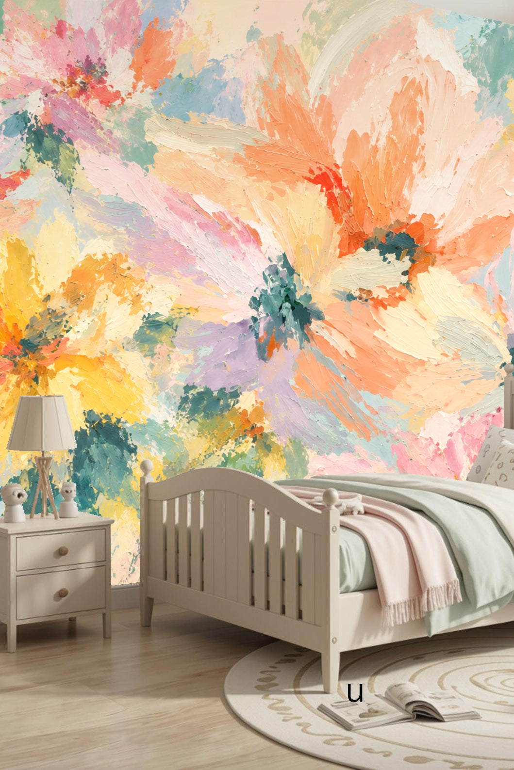 Yellow and orange floral petals with visible painterly strokes