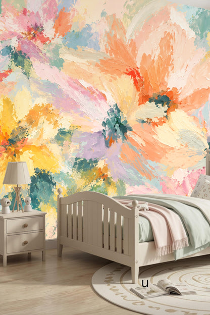 Yellow and orange floral petals with visible painterly strokes