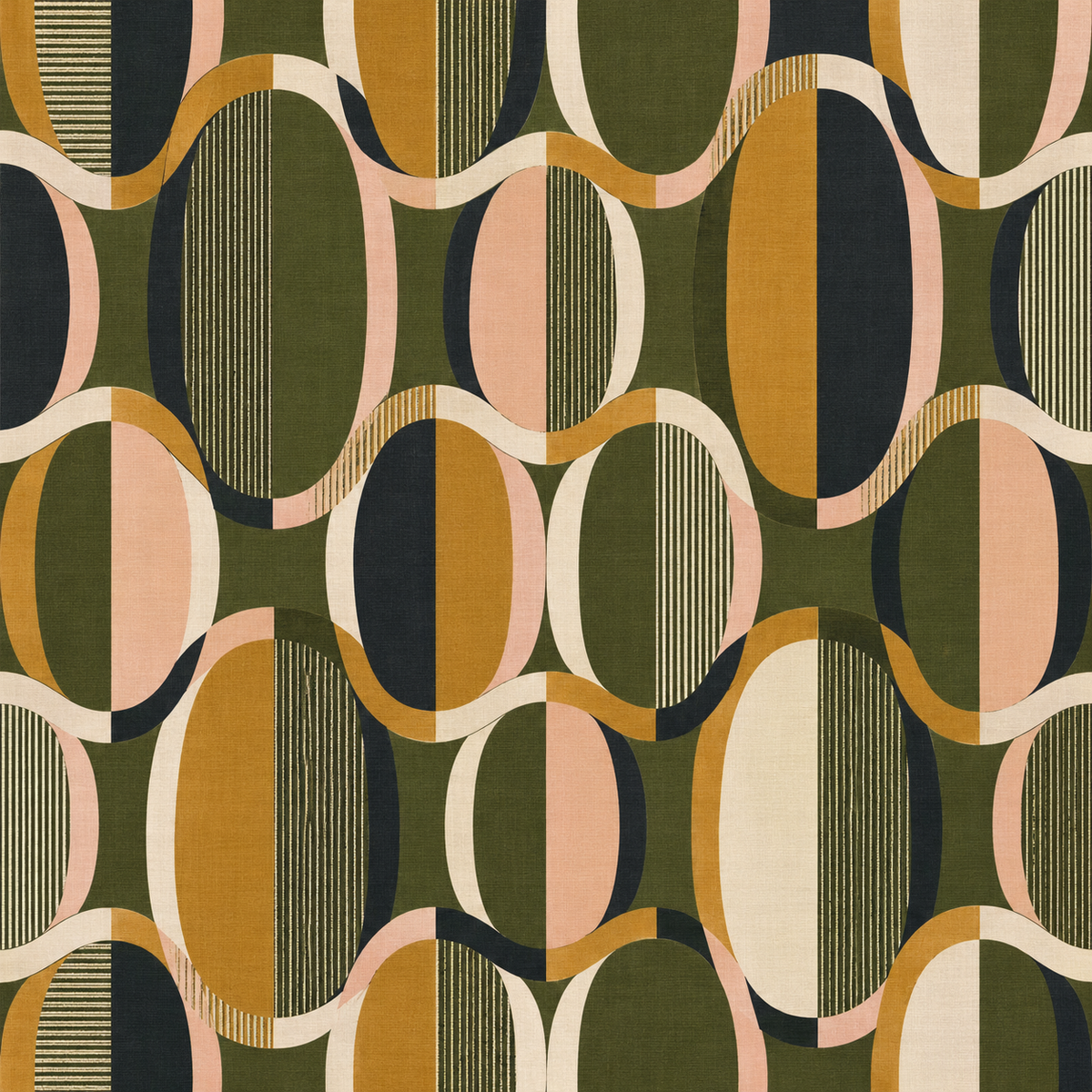 Oval Groove Wallpaper wallpaper shown in an interior setting