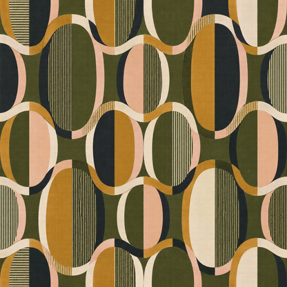 Oval Groove Wallpaper wallpaper shown in an interior setting
