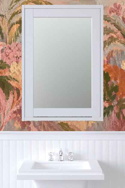 Textured palm fronds wallpaper with design focused on brushstroke detail