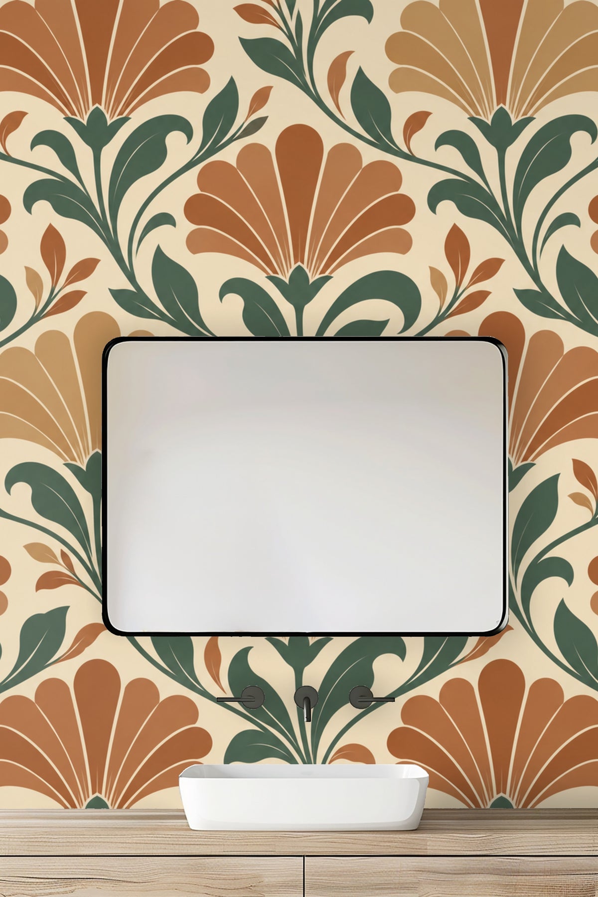 View showing the repeating pattern along a vertical line