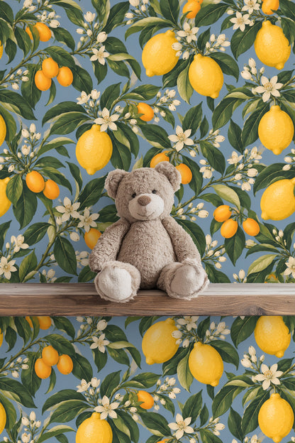 Composition focusing on varied leaf shades on wallpaper
