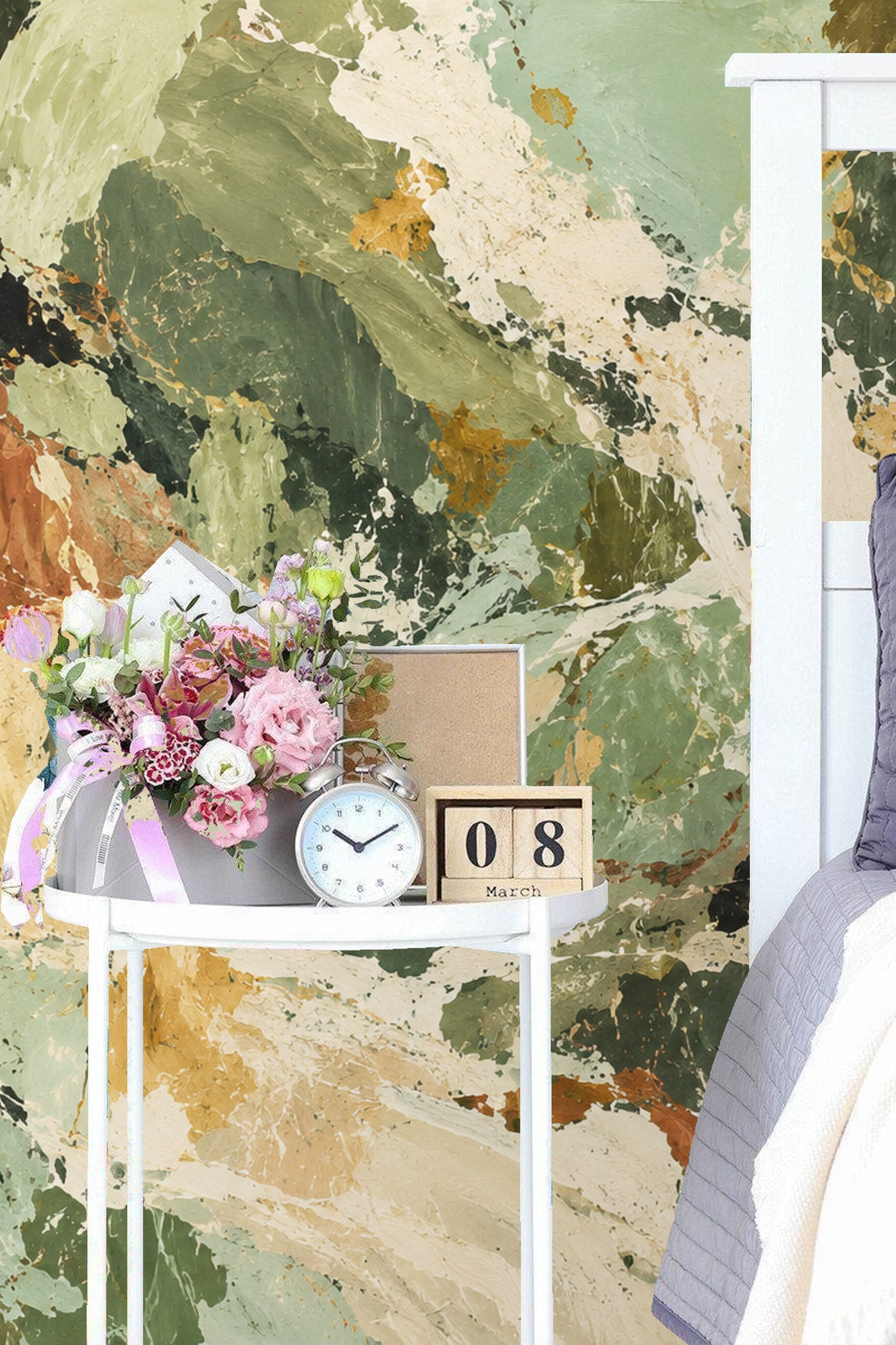 Decorative wall concept with abstract natural stone pattern