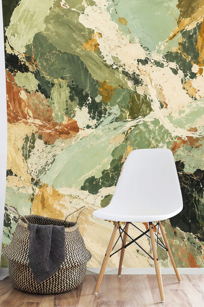 Abstract stone-like wallpaper pattern with organic shapes
