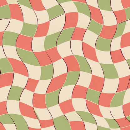 Patterned wallpaper creating rhythmic flow behind a modern lounge chair.