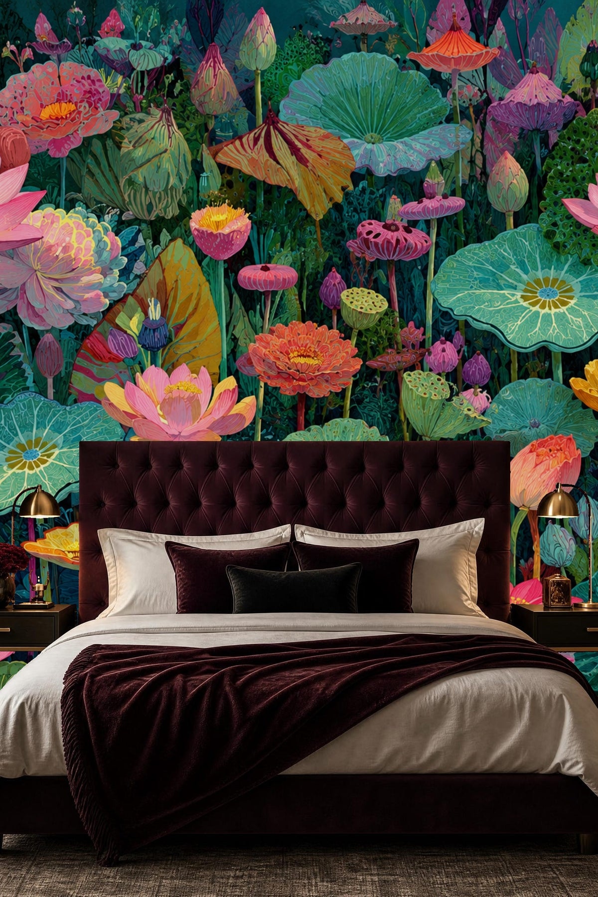 Artistic, hand-drawn texture with intricate linework on petals