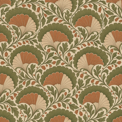 Overall wallpaper surface showing color consistency and pattern alignment