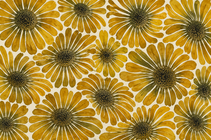 Soft shadows and light play on wallpaper surface enhancing the hand-painted floral artwork