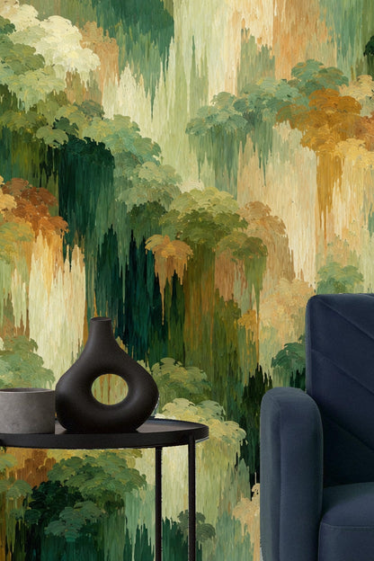 Cascade Canopy wallpaper shown in an interior setting