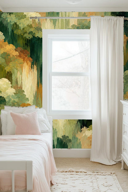 Cascade Canopy wallpaper shown in an interior setting