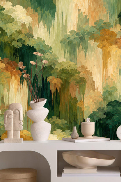 Cascade Canopy wallpaper shown in an interior setting