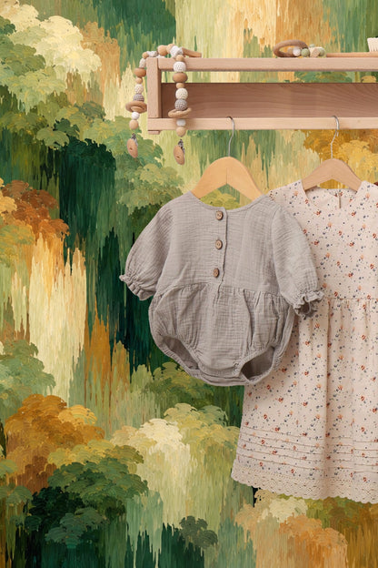 Cascade Canopy wallpaper shown in an interior setting