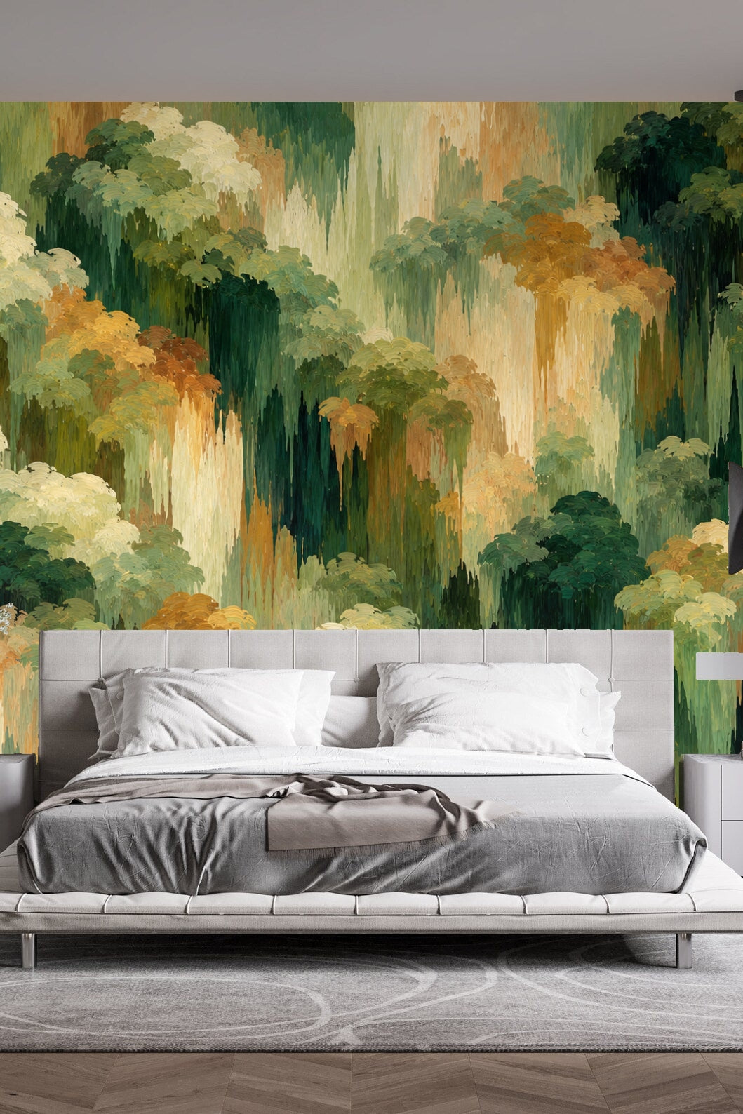 Cascade Canopy wallpaper shown in an interior setting