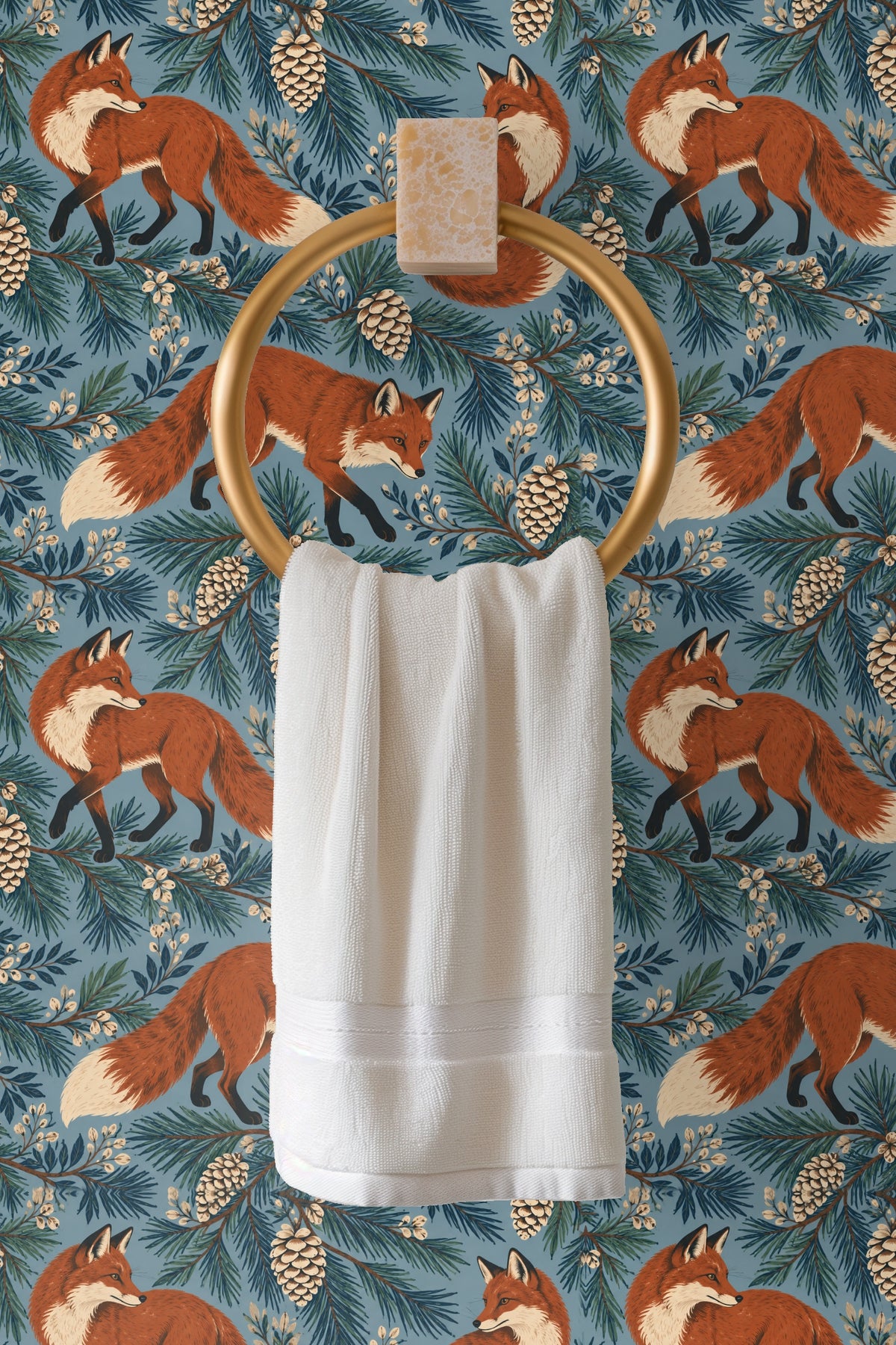 Segment of wallpaper showing the brush texture on fox fur.