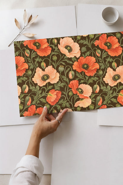 Wallpaper segment focusing on flower buds about to bloom, adding depth and texture