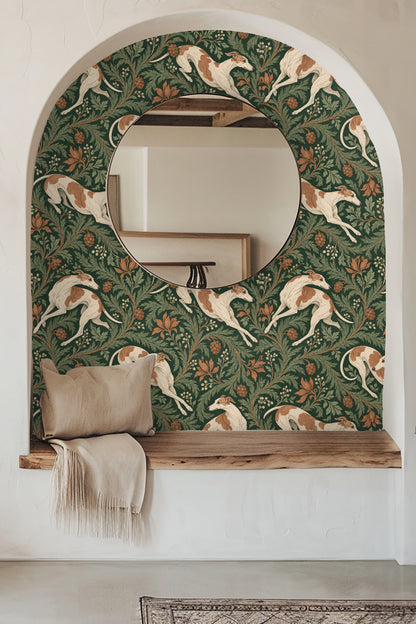 Rust & Fern Whippet Scroll wallpaper image 13