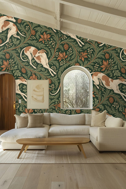 Foliage and whippet detail with visible fine line texture