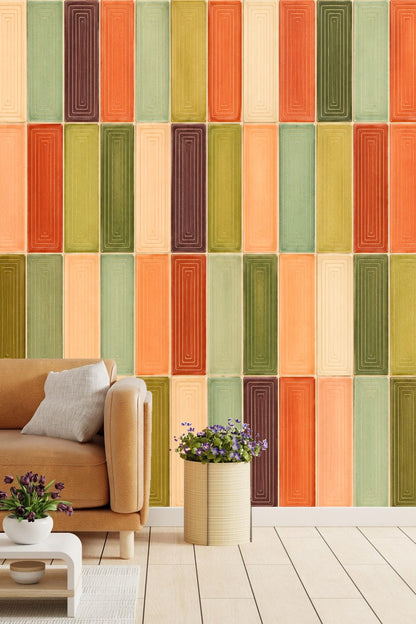 Pattern repeat visible on the wallpaper with autumnal shades stacked vertically