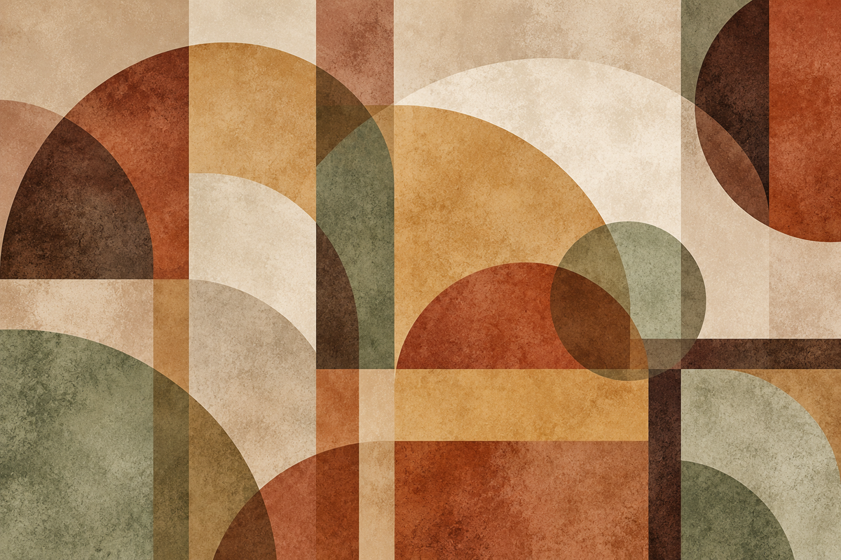 Warm Geometry Wall wallpaper image 13