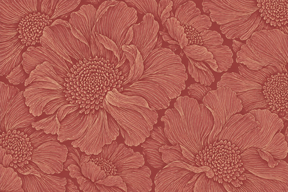 Decorative wall with intricate line floral wallpaper enhancing space
