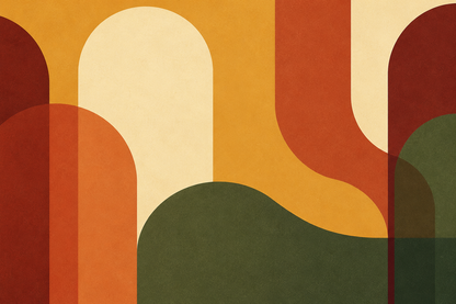 Side view of wallpaper art demonstrating color layering and smooth curves composition.