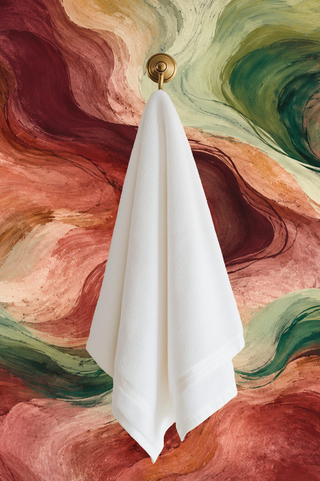 Ember Stream Mural wallpaper shown in an interior setting
