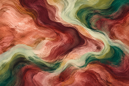 Ember Stream Mural wallpaper shown in an interior setting