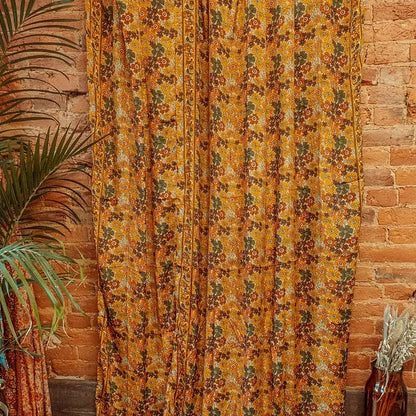 Silk Curtain Panels, Bohemian Home Decor, Boho Style Home by Gardenbelle Shop — view 3