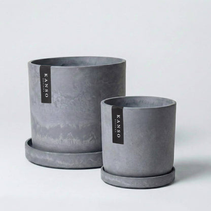 7" & 4" Signature Planters & Saucer — Earth Tones by Kanso Designs — view 3