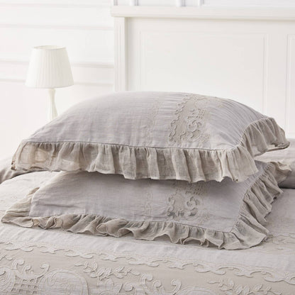 Tabitha Linen Duvet Cover Set by Mélange Home — view 43