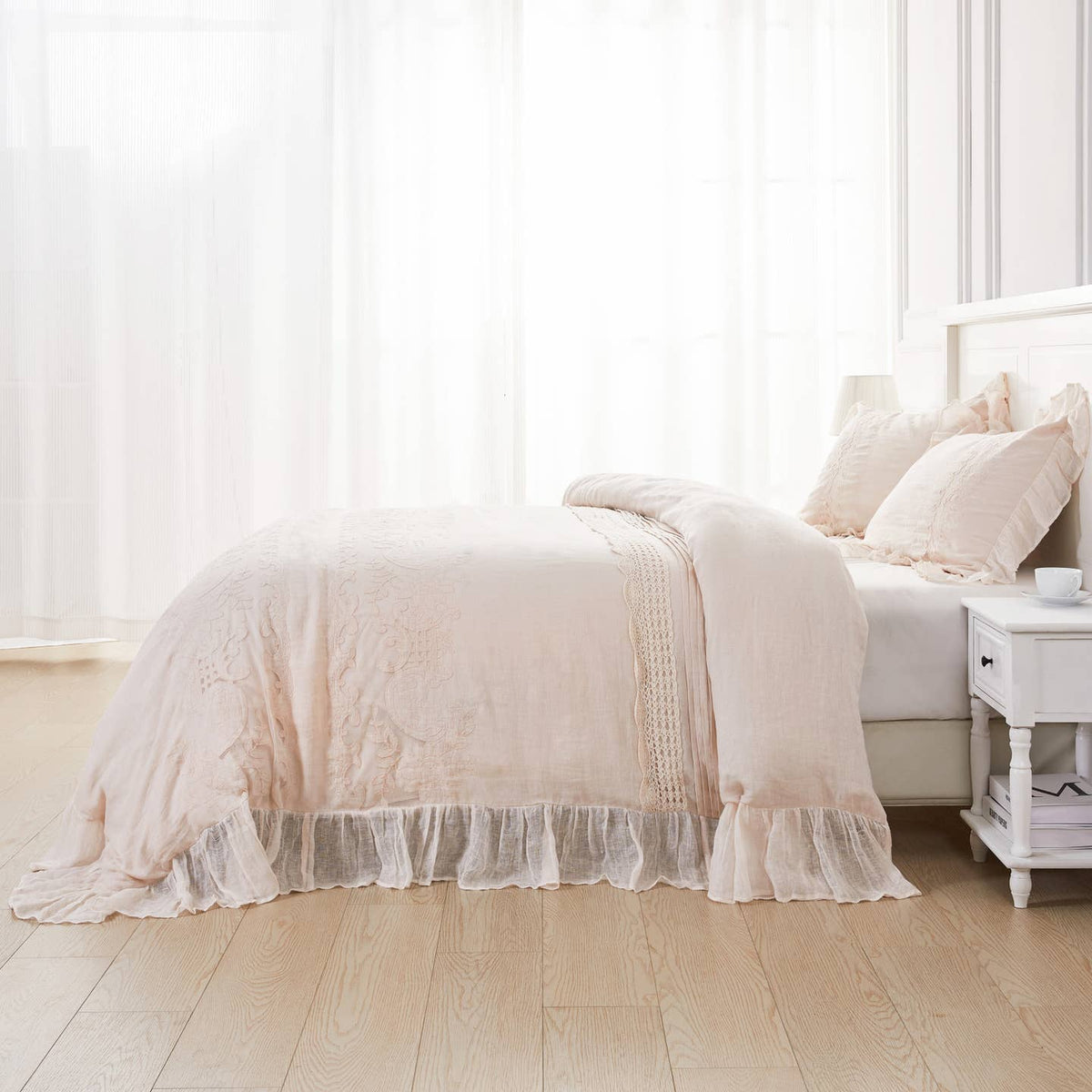 Tabitha Linen Duvet Cover Set by Mélange Home — view 32