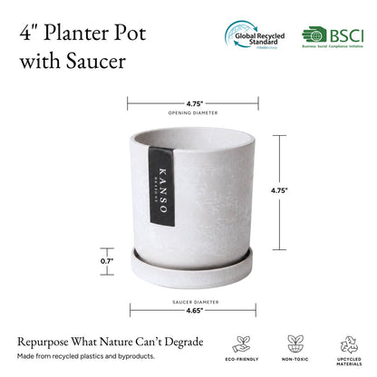 7" & 4" Signature Planters & Saucer — Earth Tones by Kanso Designs — view 15