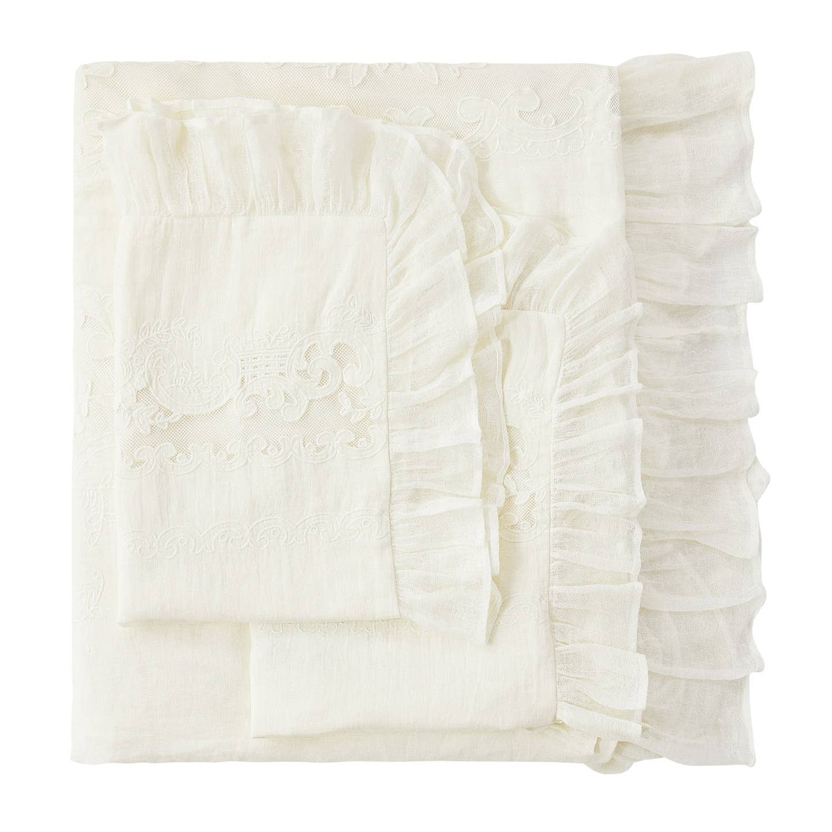 Tabitha Linen Duvet Cover Set by Mélange Home — view 24