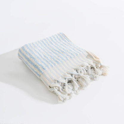 Stripe Bubble Handloomed Turkish Hand Towels 17x38" Bohemian by Kikoya — view 25