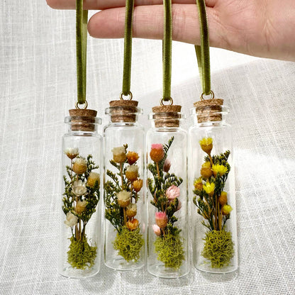 Mix Wildflower Terrarium Christmas Ornament Curiosity Jar by CA Studios