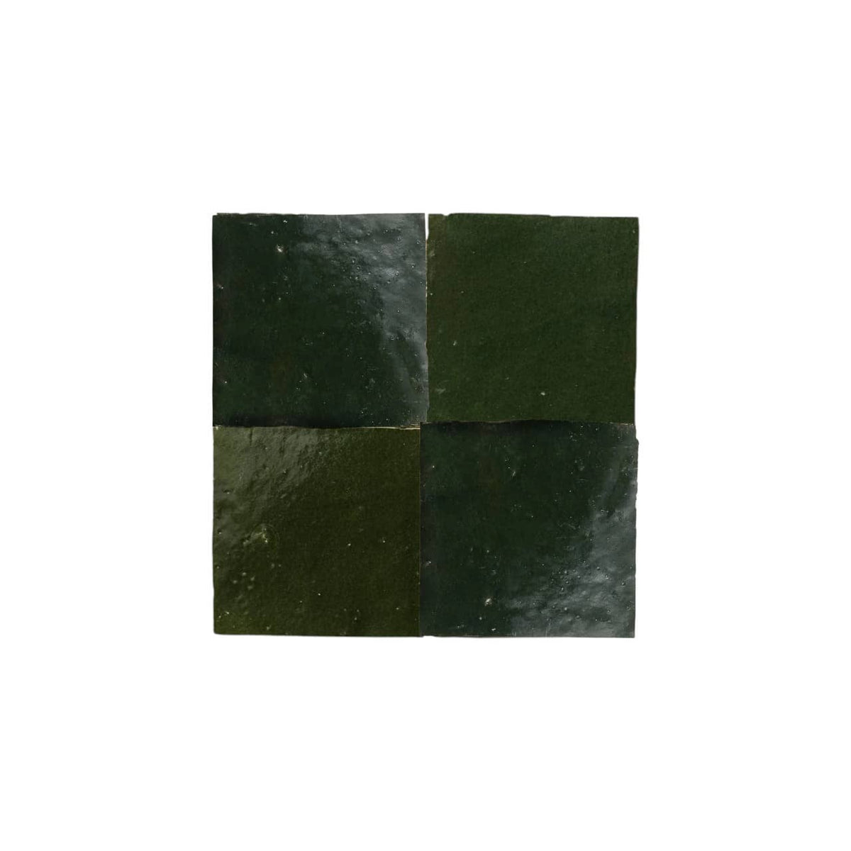 Olive Clay Moroccan Zellige Tile – Square by Moroccantastics — view 2