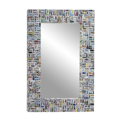 Eclectic Multi Colored Paper Wall Mirror by Deco Marché — view 2