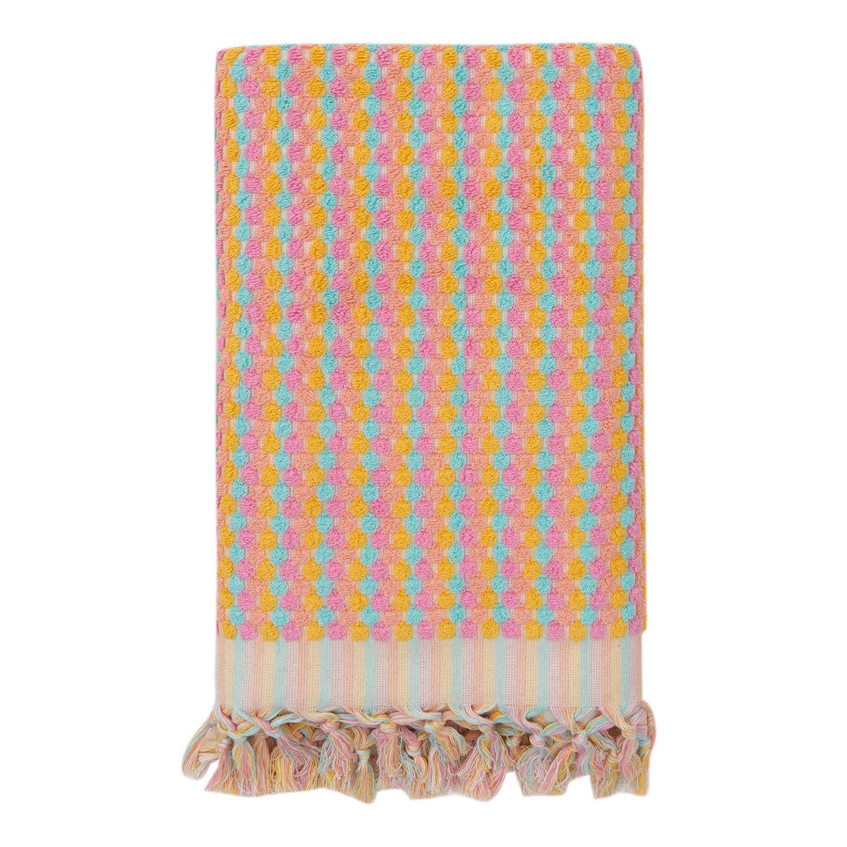 Pompom Bubble Handloom Bath Turkish Towels Farmhouse Decor by Kikoya — view 40