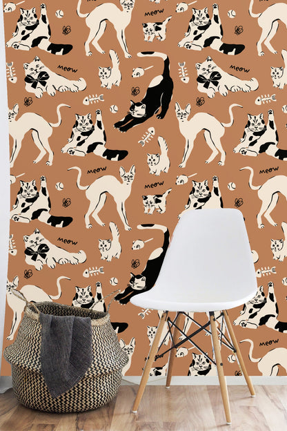 Pawprints & Playthings wallpaper shown in an interior setting