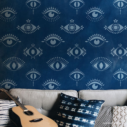 Protective Eyes Wall Stencil