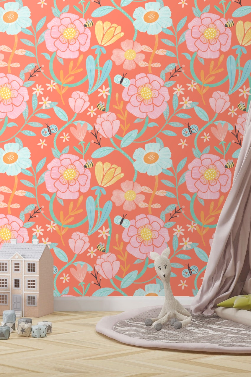 Wallpaper view showing pattern repeat and color consistency