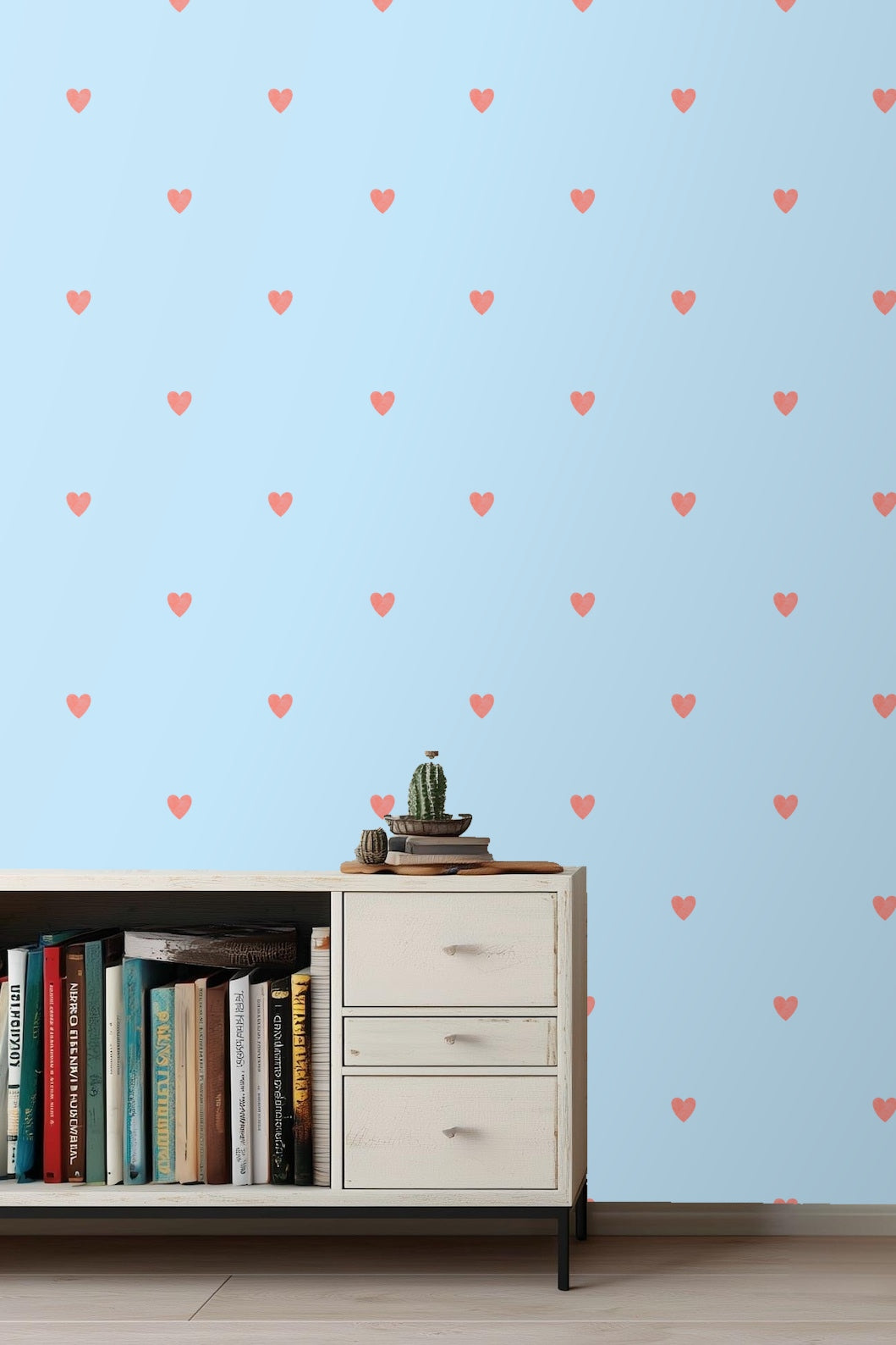 Skyborne Heartbeats wallpaper shown in an interior setting