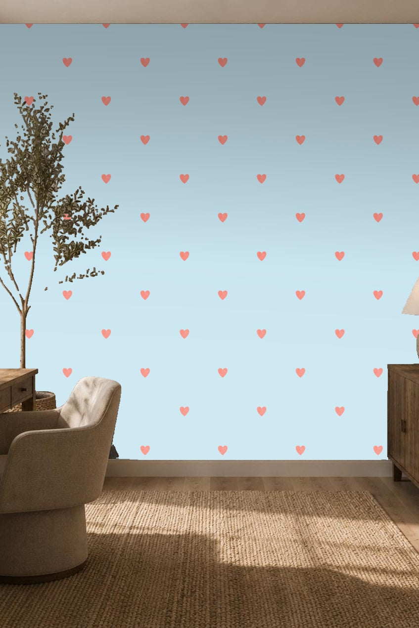 Skyborne Heartbeats wallpaper shown in an interior setting