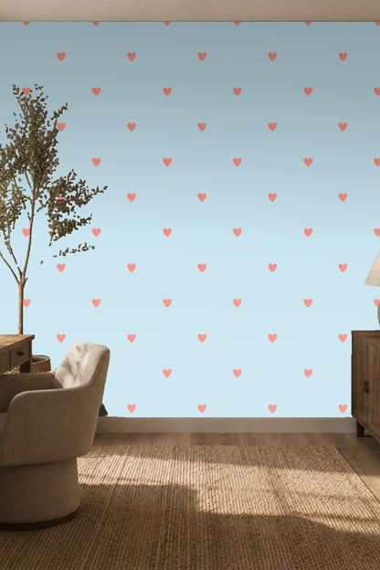 Skyborne Heartbeats wallpaper shown in an interior setting