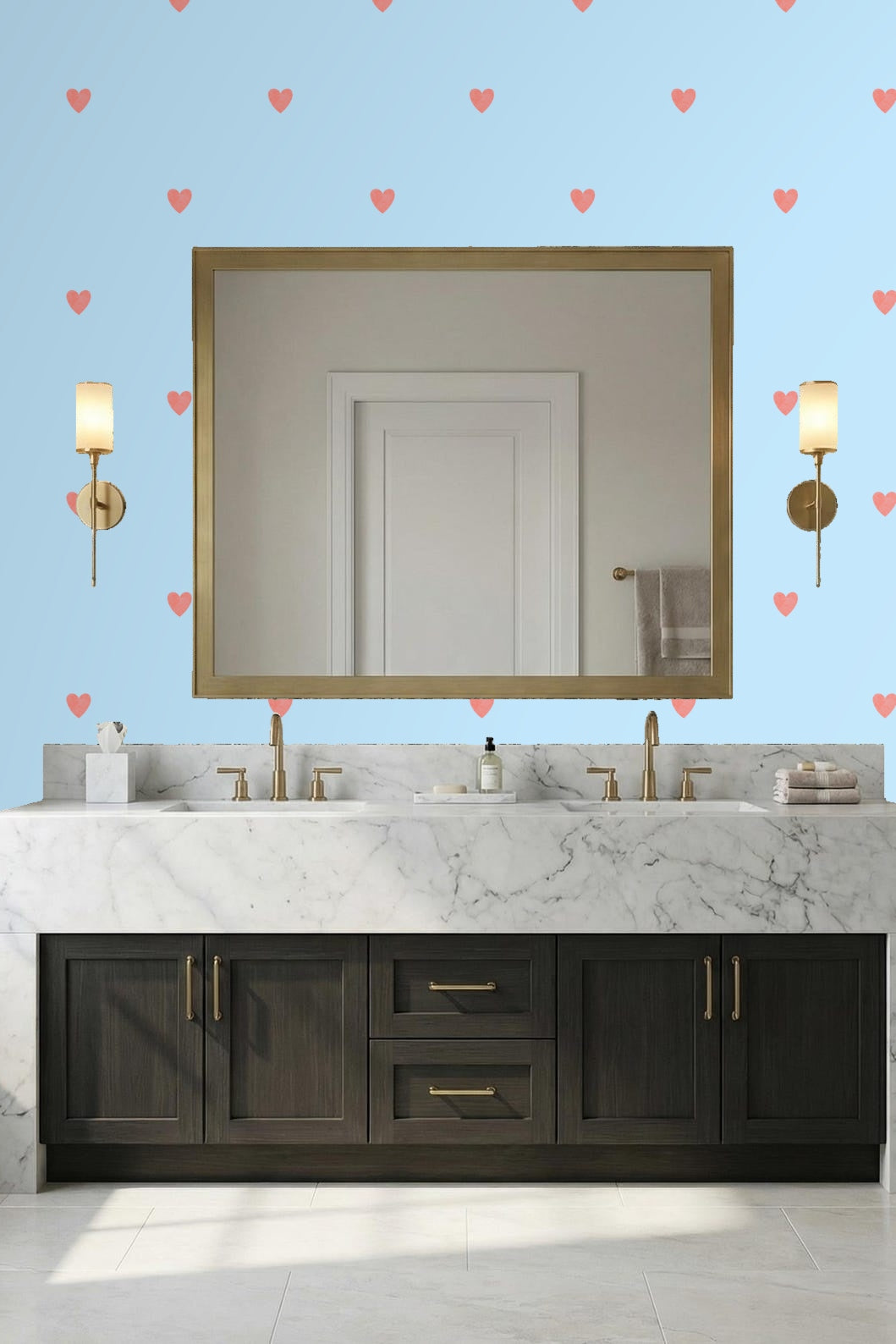 Skyborne Heartbeats wallpaper shown in an interior setting