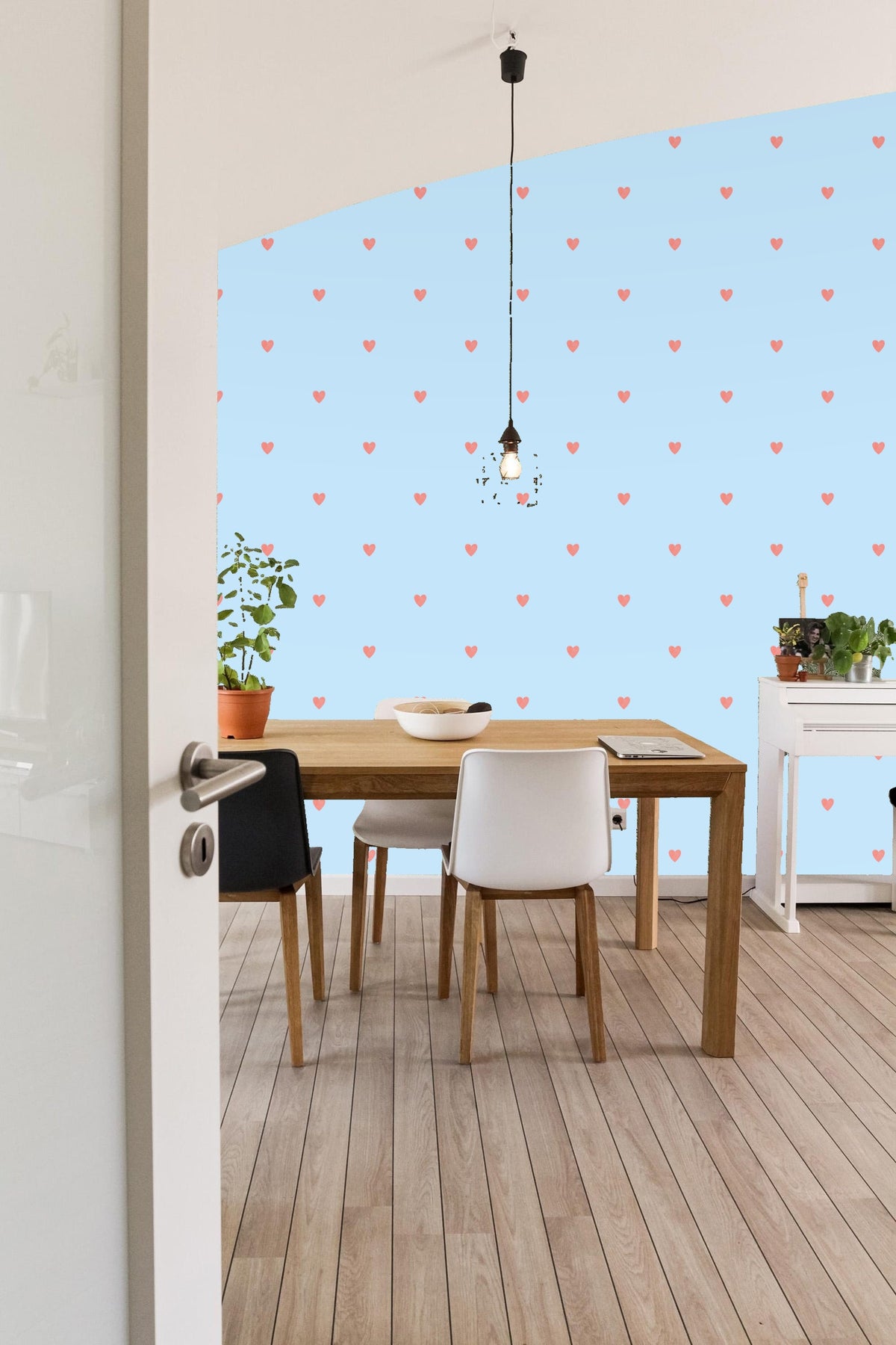 Skyborne Heartbeats wallpaper shown in an interior setting